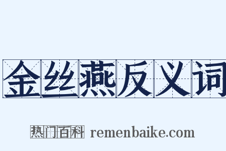 金丝燕反义词是什么意思的图片